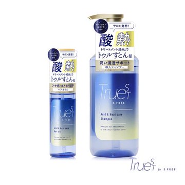 【日本Truest】沙龍級酸熱洗髮精480ml+髮油100ml