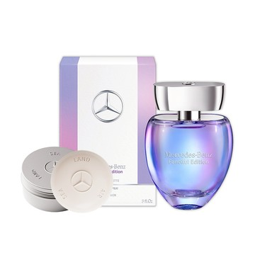 【Mercedes-Benz 賓士】霓戀女性淡香水90ml(贈三芒星香氛皂110g.附紙袋)