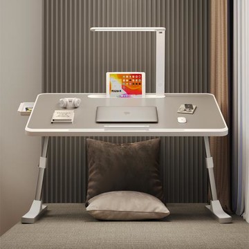 帶臺燈的床上小桌子學習書桌筆記本電腦懶人桌臥室飄窗辦公宿舍