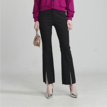 CLL巧玲瓏 閃銀開岔修身喇叭褲 5561208