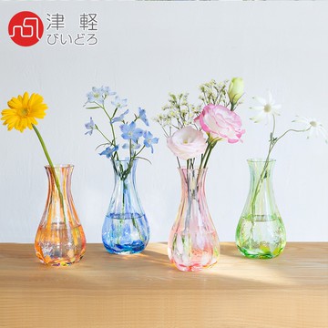 【ADERIA】日本製津輕系列花彩玻璃花瓶《好拾物》