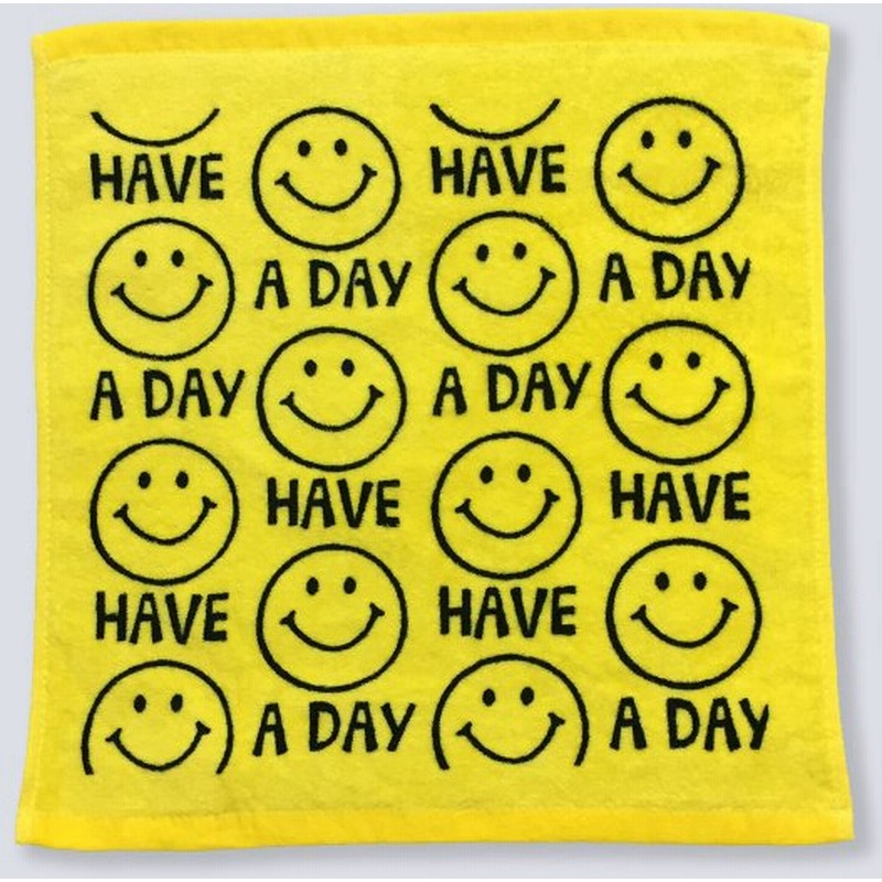 ハンドタオル キャラクター おしゃれ キッズ おもしろ おもしろ雑貨 生活雑貨 イエロー Have A Smile Day 通販 Lineポイント最大0 5 Get Lineショッピング