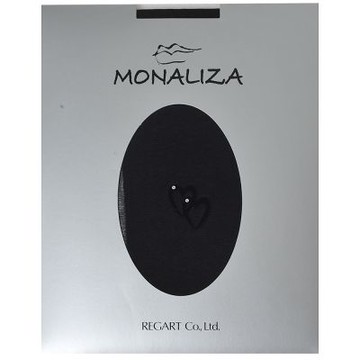 REGART系列 MONALIZA 日本製左腳踝愛心水鑽圖騰花紋褲襪(黑色/M-L)