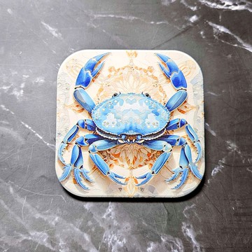 螃蟹王-陶瓷杯墊