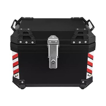 45L摩托車尾箱大容量pp塑料后置方箱電瓶車電動車后備箱