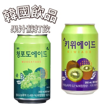 【首爾先生mrseoul】韓國 罐裝 奇異果/青葡萄 風味蘇打飲品 350ml