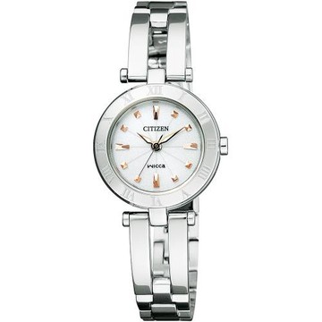 CITIZEN 星辰 wicca 公主系列太陽能氣質腕錶/銀/24mm/15-1572-01