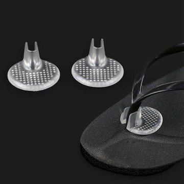 (杰恆)預購los1050貳組小圓點防滑夾腳人字拖GEL透明防磨前半墊夾腳高跟鞋