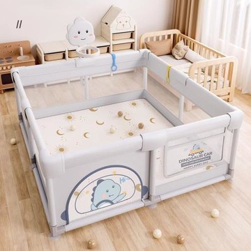 巧樂熊兒童游戲圍欄嬰兒地圍爬行學步柵欄寶寶家用爬行兒童游戲圍