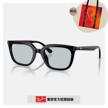 【RayBan 雷朋】方形膠框太陽眼鏡(RB4439D-901/72 54mm)