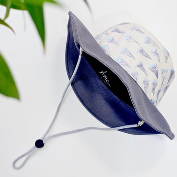 【HiGh MaLi 】風格露營帽 | 灰三角#日本布#遮陽#禮物#限量