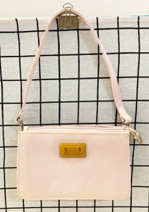 【震撼精品百貨】凱蒂貓_Hello Kitty~日本SANRIO三麗鷗 KITTY 手提袋-金香粉#18225