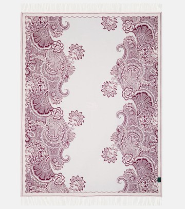 Etro Floral wool throw