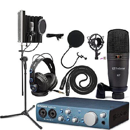 PreSonus AudioBox iTwo Studio with LyxPro Professional Microphone Kit and Sound Absorbing and Vocal Booth Recording Isolation Shield