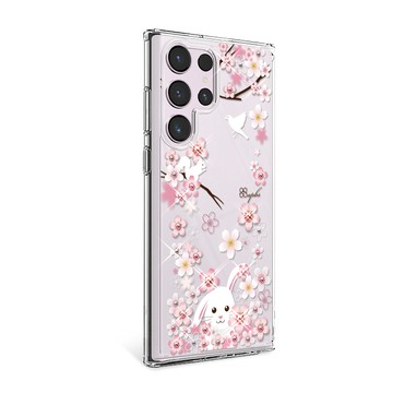 APBS Samsung S26/S25/S24/S23系列 輕薄防摔水晶彩鑽手機殼-櫻花兔