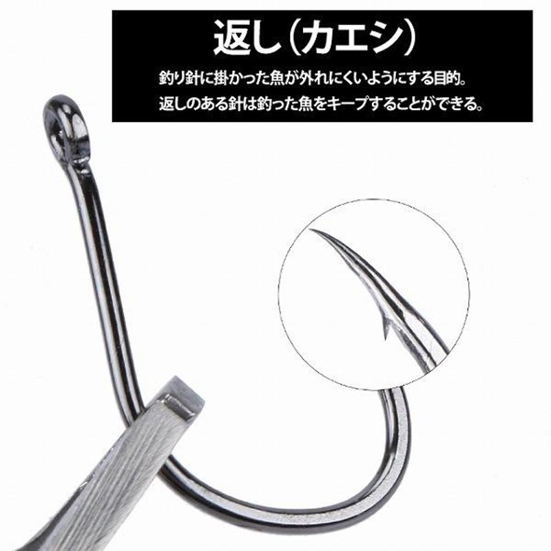 釣り針 フィッシング フック 管付き 伊勢尼 セット 3-12号 6-15号 500