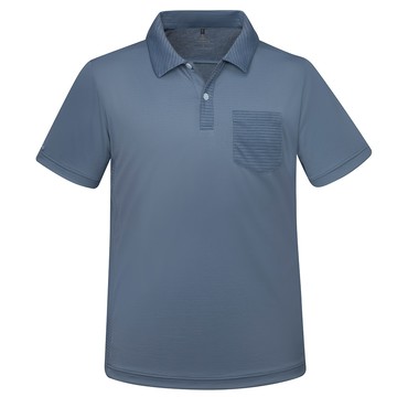 男款循環ATUNAS-TEX短袖POLO(A2PS2532MC靛藍/透氣/快乾排汗)