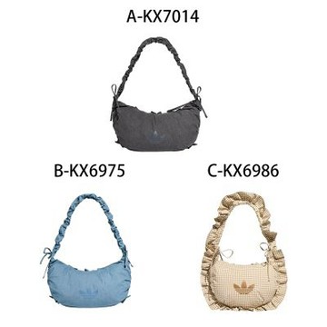 【Adidas 愛迪達】DENIM RUFF BAG 荷葉邊 肩背包 斜背包 男女 A-KX7014 B-KX6975 C-KX6986
