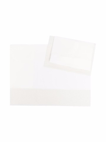 Emporio Armani Kids - textured-edge blanket - kids - Cotton - One Size - Neutrals