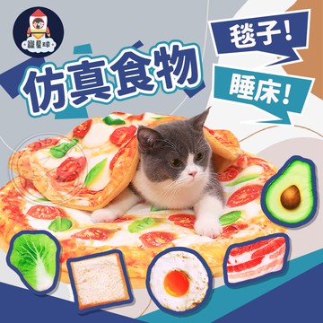 【寵星球】仿真食物睡墊 仿真食物毯子 狗睡墊 狗毯子 貓睡墊 貓毯子 寵物睡墊 寵物毯子 寵物床 寵物墊 寵物睡墊