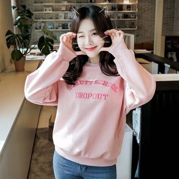 ANNAS 正韓 熱賣款 糖果色 刺繡 字母 上衣 衛衣 長袖 大學T 棉T 馬卡龍 韓國