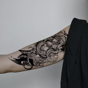 港澳台免運費發2張【戰斗女神】高級感紋身貼防水持久仿真