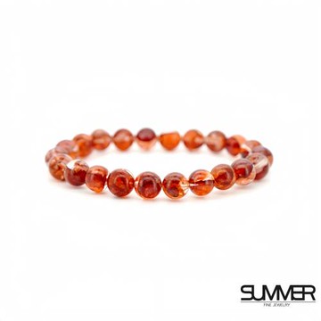 【SUMMER寶石】招桃花旺人緣紅膠花手珠 (9mm)