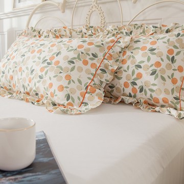 ins純棉碎花單人枕頭套女100全棉網紅枕芯內膽套大號48x74一對裝