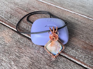 250222 wire wrapping 拉長石 銅線 繞線 吊墮