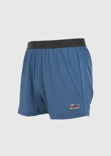 男款_Extreme Speed．不開襟純棉寬鬆四角內褲(電藍-刺繡賽道之王)