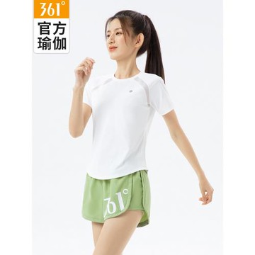 361運動上衣短袖夏季白色t恤網紗透氣羽毛球健身衣服跑步瑜伽服女