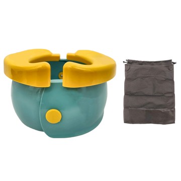 愛北鼻 兒童攜帶式摺疊馬桶 附收納袋 寶寶如廁訓練  綠色 香蕉馬桶