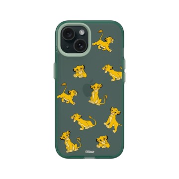 iPhone 15 Clear 憂墨綠 - Disney - Lion King 迪士尼-獅子王 - 辛巴-Pattern