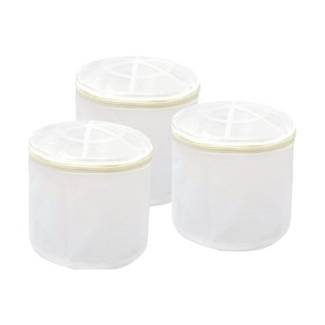 Axis 艾克思 台灣製無螢光密網內衣清洗袋 內衣專用 3件組  1組  白色