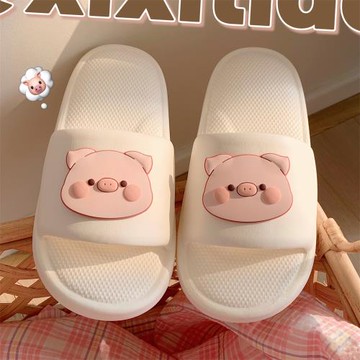 細細條 少女心可愛粉色小豬拖鞋女夏季室內EVA防滑浴室洗澡涼拖鞋