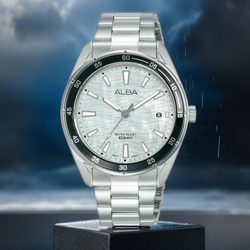 ALBA 雅柏 Active 珠光波紋運動風時尚女錶-36mm(AG8N63X1/VJ32-X340S)