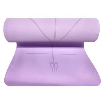環保 TPE 正位體位線瑜珈止滑墊 附背帶和透氣網袋 加寬加長設計  雙色藤紫  183 x 66 x 0.6cm  1個