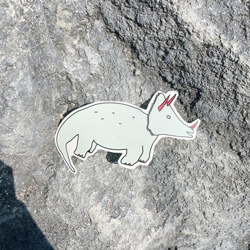 三角龍(淺綠) 恐龍季 大貼紙