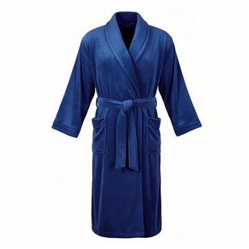收納王妃 珊瑚絨男女浴袍 睡袍  深寶藍  1件