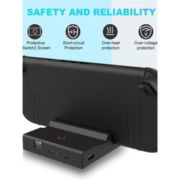 任天堂Switch2電視便攜底座NS充電轉換器原裝二代高清轉換器投屏