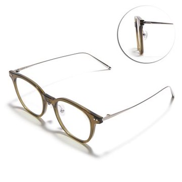 CARIN圓框光學眼鏡/透棕綠#ROY A C4