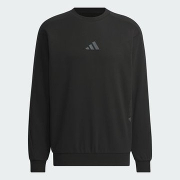adidas 愛迪達 長袖上衣 男 大學T TH MH LOGO SWT 黑 JZ8420