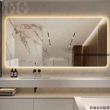 免運 可開發票 【破損包賠】智能鏡家用led智能浴室鏡子子掛牆式帶燈衛浴鏡衛生間壁掛防霧鏡BO89