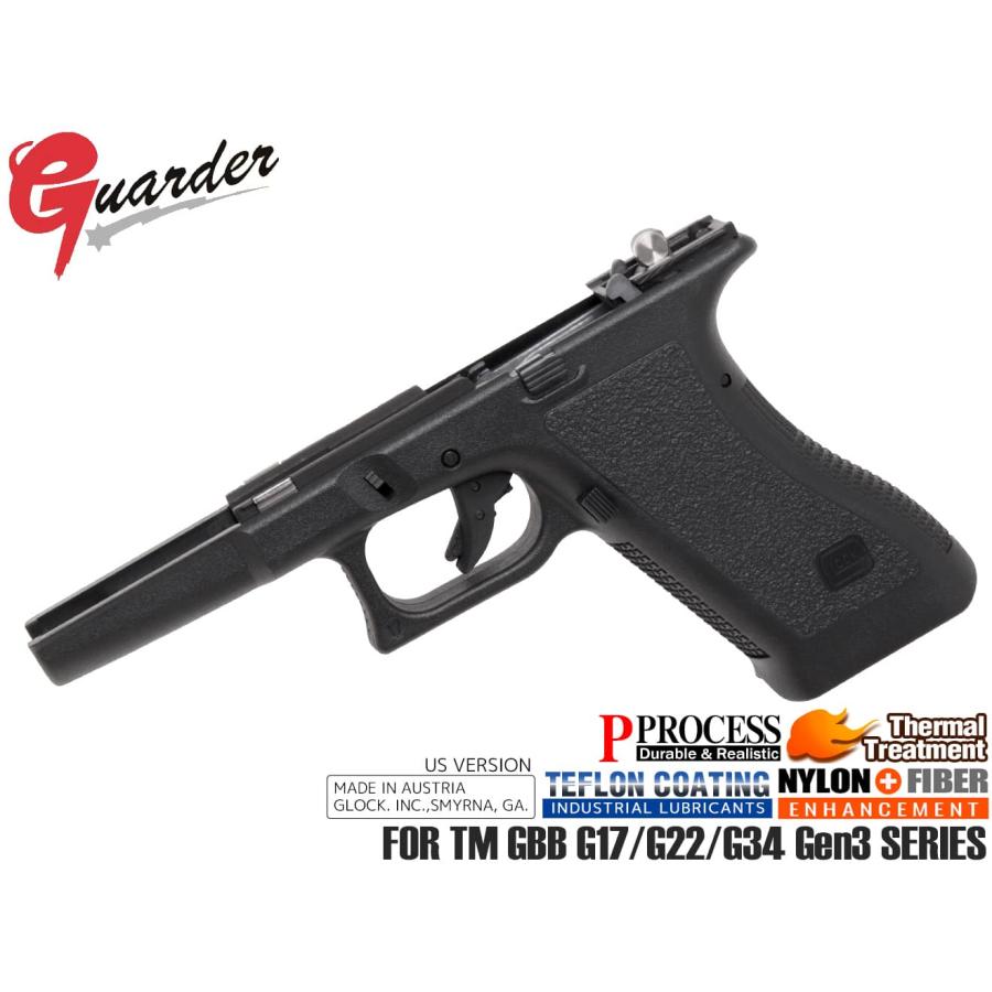 GLK-198(U)BK　GUARDER GLOCK Gen2 US Ver オリジナルフレーム コンプリートセット for マルイ G17 G22 G34 BK