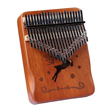 卡林巴琴 護手升級完整禮盒全套 21音 胡桃木色 夢想鹿  18 x 14 x 13.5cm  1組