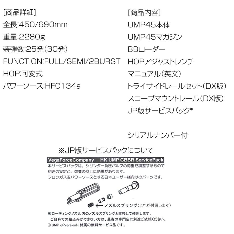 VFC Umarex ガスブローバックライフル UMP.45 DX GBBR JPver. HK Licensed サブマシンガン 18歳以上