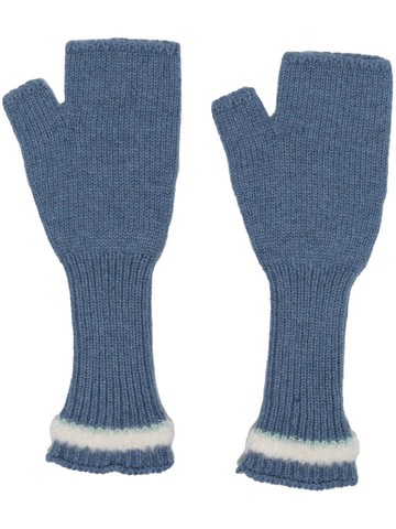 Barrie - fingerless knit gloves - women - Cashmere - One Size - Blue