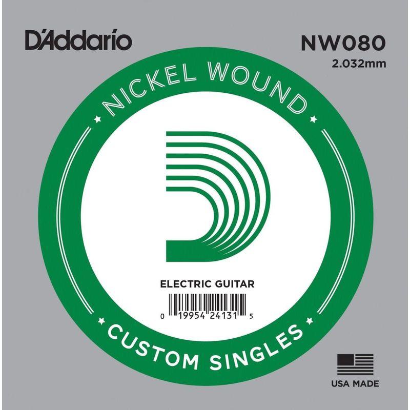 D'Addario ダダリオ エレキギター用バラ弦 ニッケル .080 NW080 10本セット 国内正規品