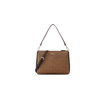 FION Monogram PVC皮革雙色斜揹袋   媽媽包 免運 新年