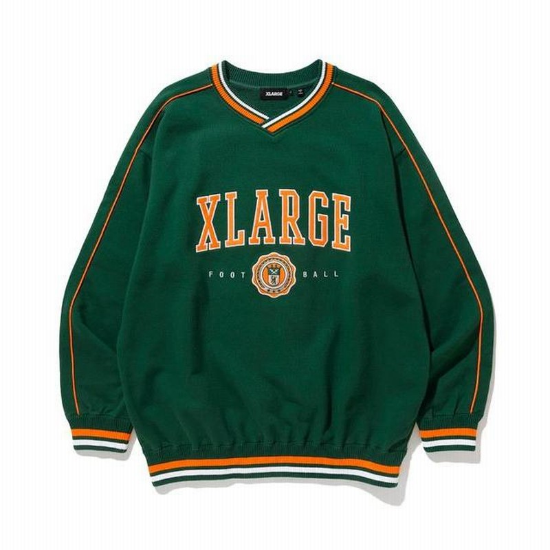 エクストララージ XLARGE PIPING V NECK SWEAT パイピング Ｖネック